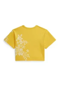 Girls 7-16 Floral-Print Cotton Boxy Shirt