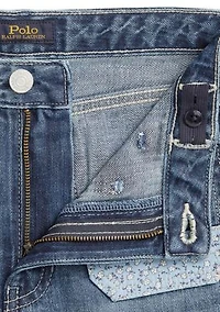 Girls 7-16 Distressed Wide-Leg Cotton Denim Jeans