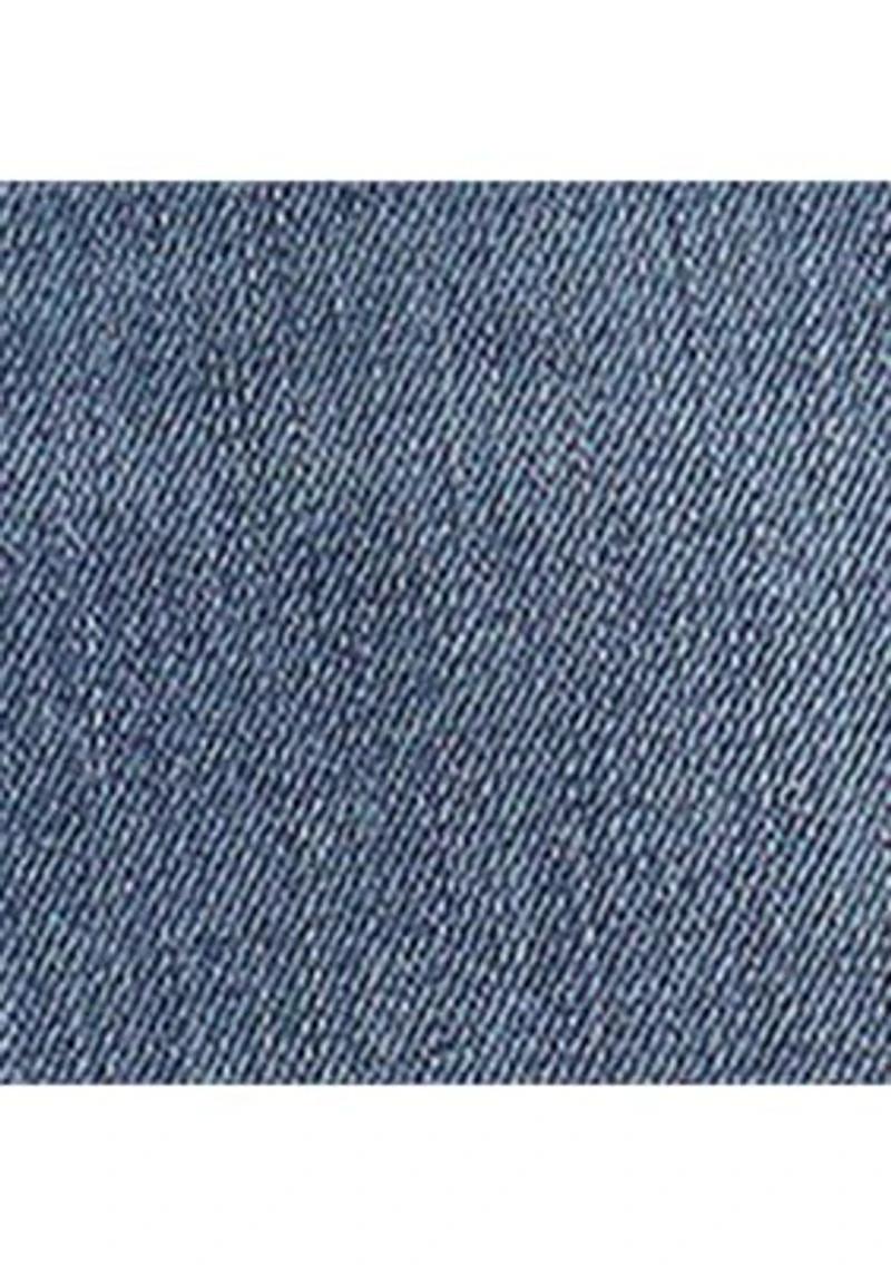 Girls 7-16 Distressed Wide-Leg Cotton Denim Jeans