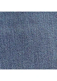 Girls 7-16 Distressed Wide-Leg Cotton Denim Jeans