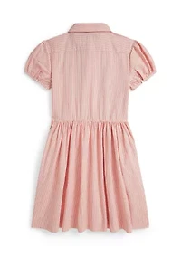 Girls 7-16 Striped Cotton Seersucker Dress