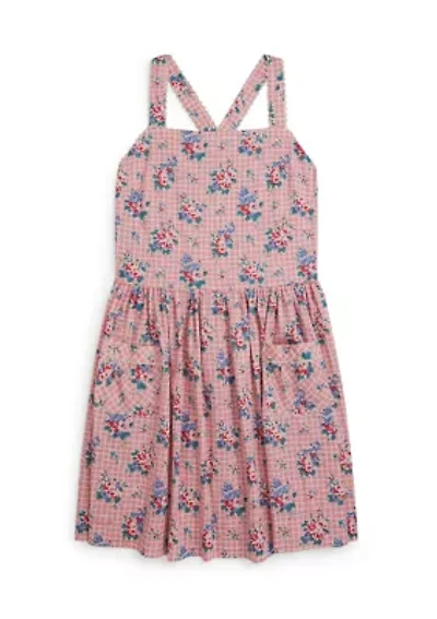 Girls 7-16 Floral-Print Slub Cotton Dress