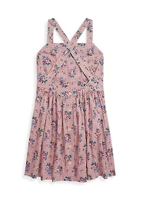 Girls 7-16 Floral-Print Slub Cotton Dress