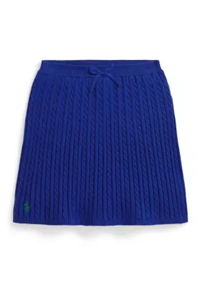 Girls 7-16 Mini-Cable Cotton Skirt