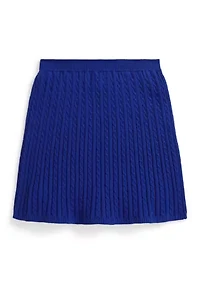 Girls 7-16 Mini-Cable Cotton Skirt