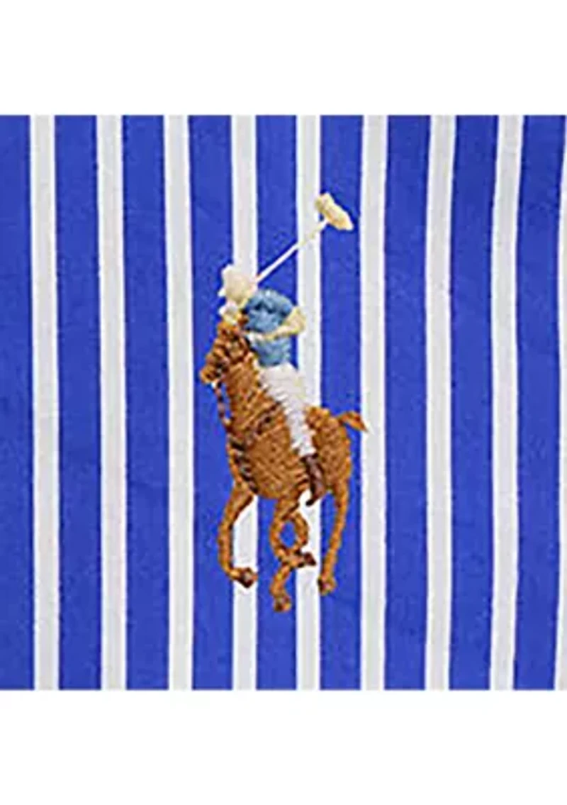 Girls 7-16 Polo Bear Striped Cotton Shirtdress