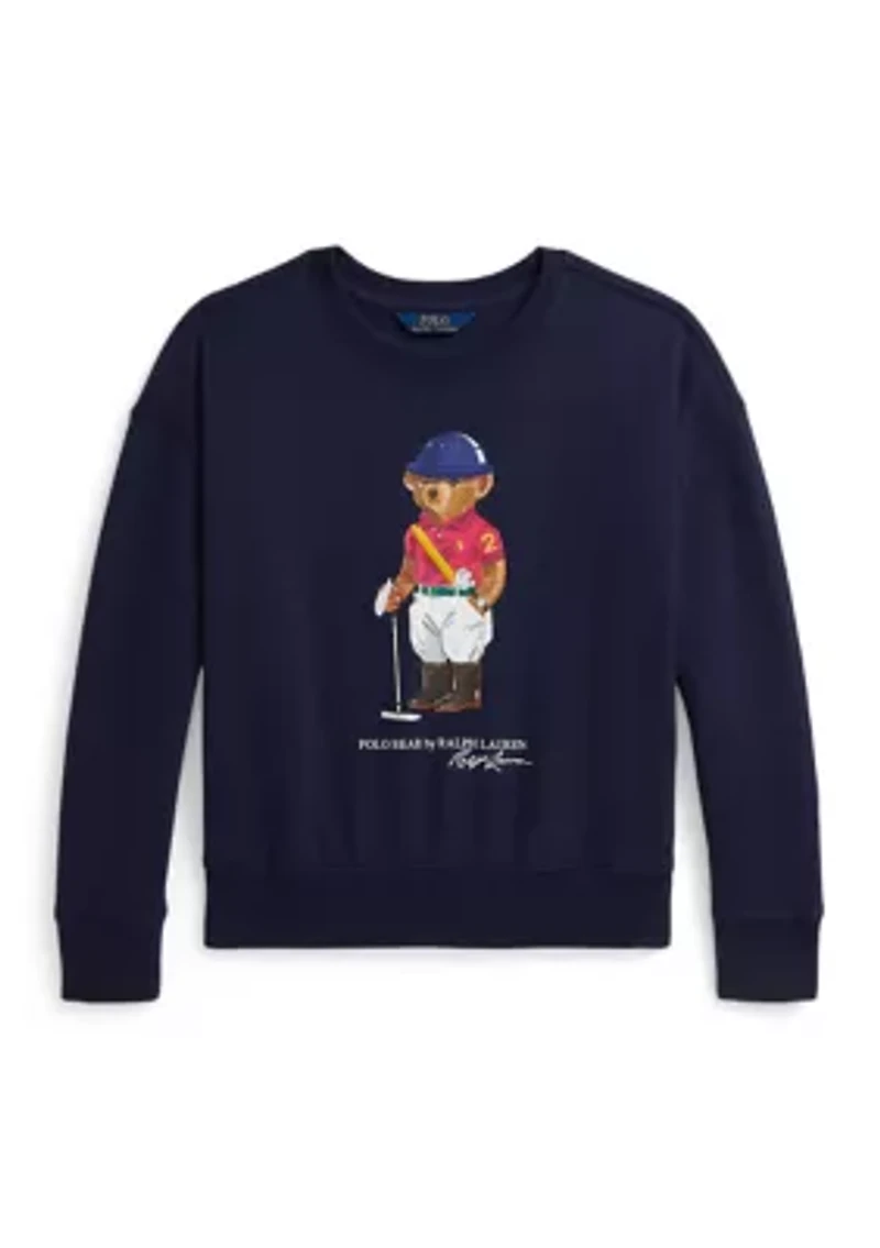Girls 7-16 Polo Bear Fleece Boxy Sweatshirt