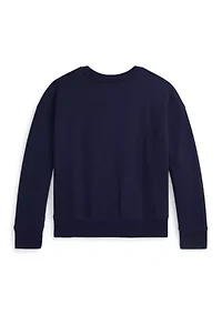 Girls 7-16 Polo Bear Fleece Boxy Sweatshirt