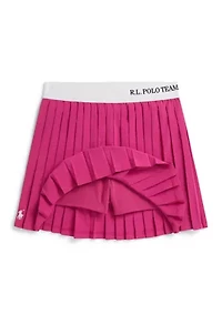 Girls 7-16 Polo Team Pleated Stretch Skort