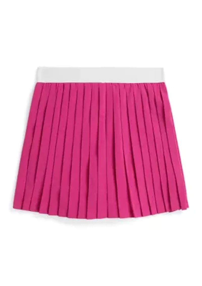 Girls 7-16 Polo Team Pleated Stretch Skort