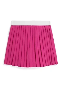 Girls 7-16 Polo Team Pleated Stretch Skort