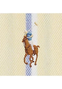 Girls 7-16 Striped Oxford Mesh Polo Dress