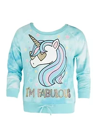 Girls 7-16 Long Sleeve Crew Neck Sweatshirt