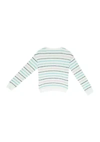 Girls 7-16 Crew Striped Sweater