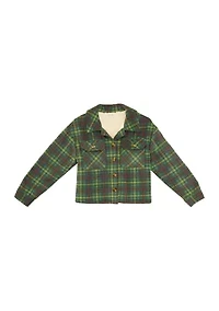 Girls 7-16 Plaid Shacket