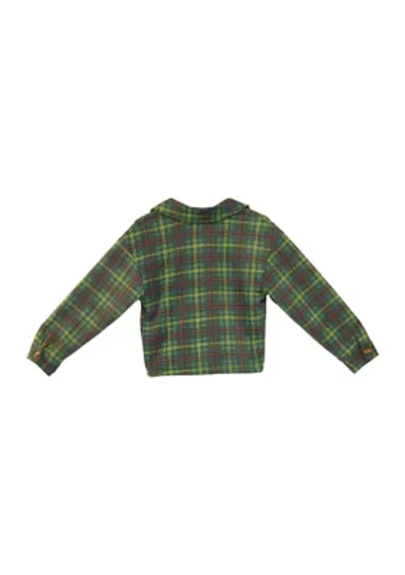 Girls 7-16 Plaid Shacket