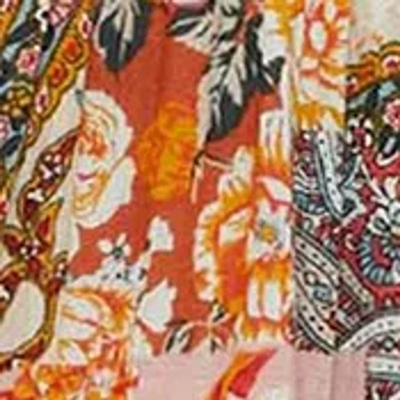 Girls 7-16 Crochet Printed Dress