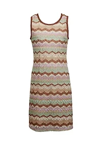 Girls 7-16 Flame Stitch Dress with Jacket