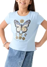 Girls 7-16 2fer Lace Vest to Graphic T-Shirt