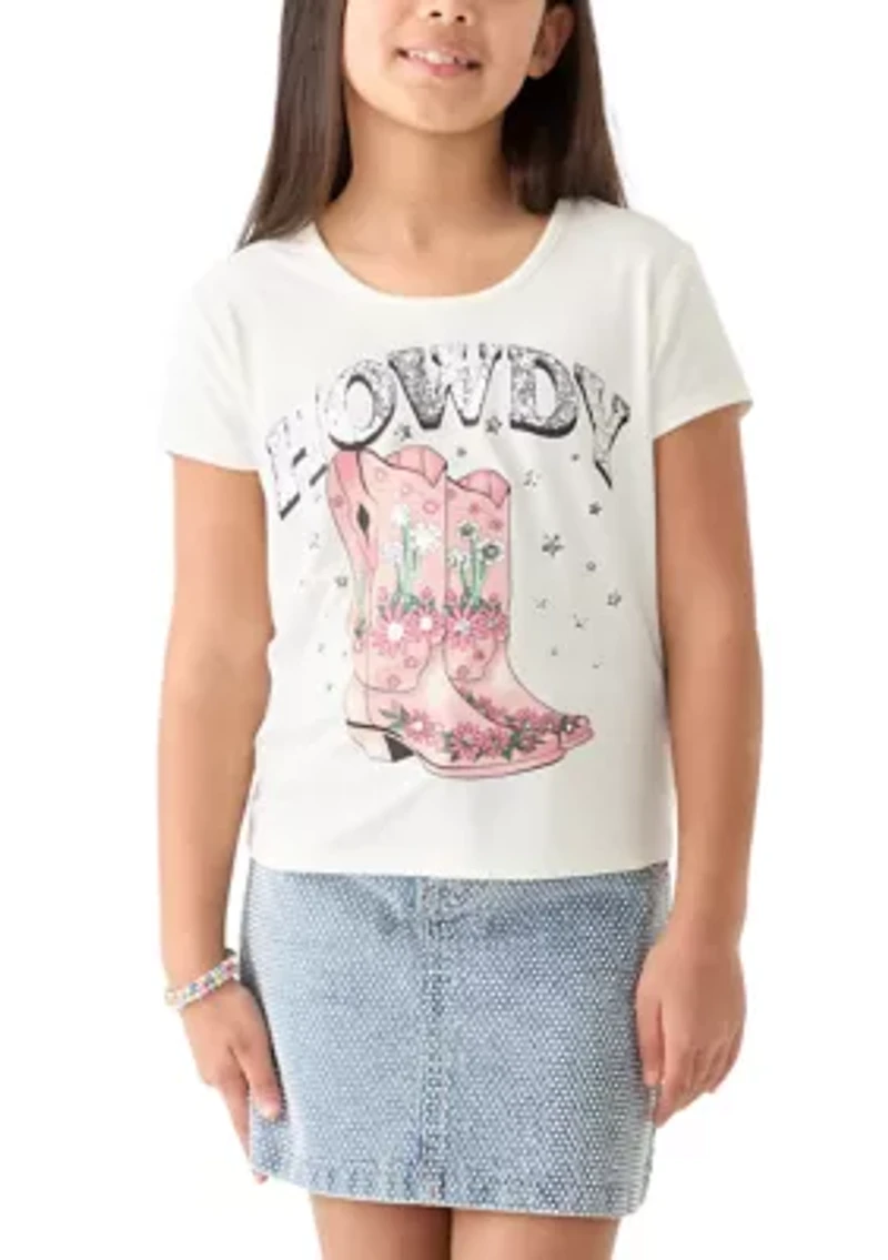 Girls 7-16 2fer Lace Vest to Graphic T-Shirt