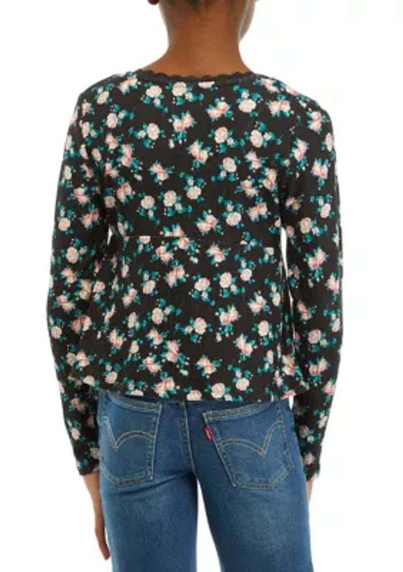 Girls 7-16 Printed Knit Top