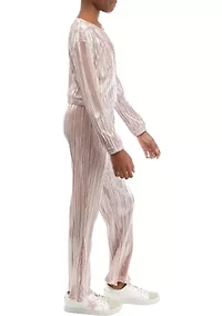 Girls 7-16 Plisse Top and Pants Set