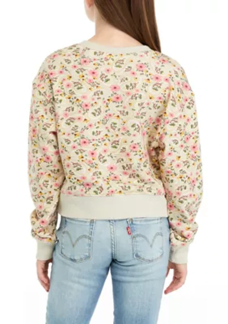 Girls 7-16 Paisley Printed Top