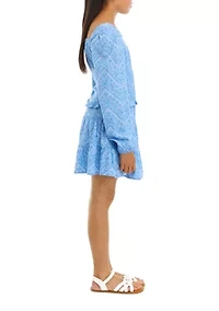 Girls 7-16 Smocked Top and Skirt Set