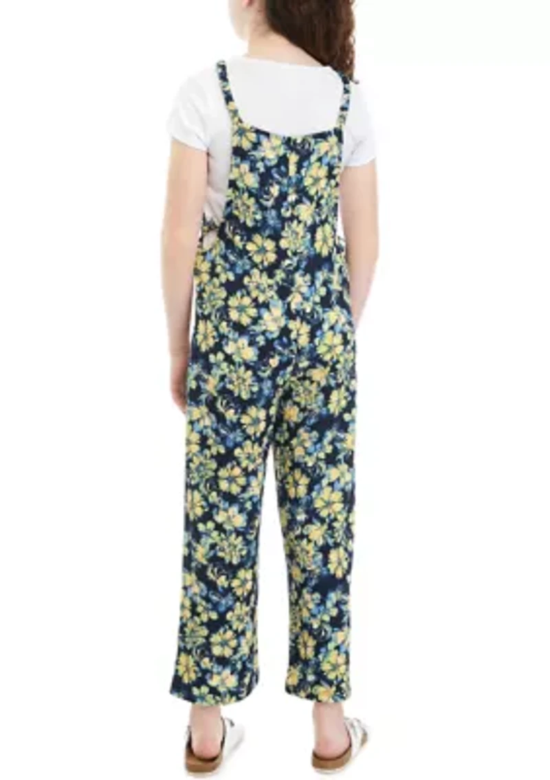 Girls 7-16 Floral Jumpsuit with T-Shirt