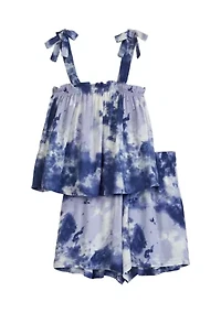 Girls 7-16 Tie Shoulder Top Set