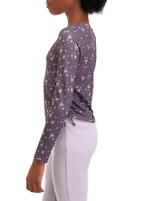 Girls 7-16 Long Sleeve Knit Top with Side Ties