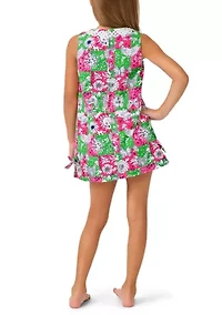 Girls 2-10 Chicken Check Print Shift Dress
