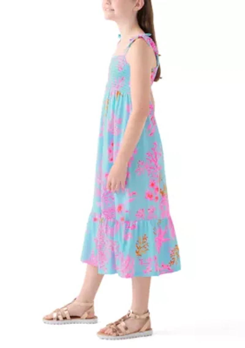 Girls 7-16 Royal Coral Maxi Dress