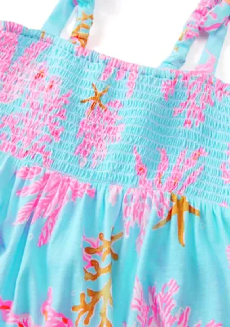 Girls 7-16 Royal Coral Maxi Dress