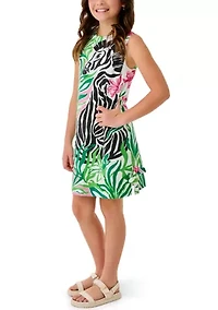 Girls 7-16 Zebra Classic Shift Dress
