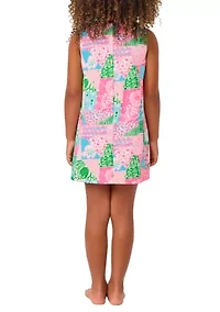 Girls 2-10 Quilt Print Shift Dress