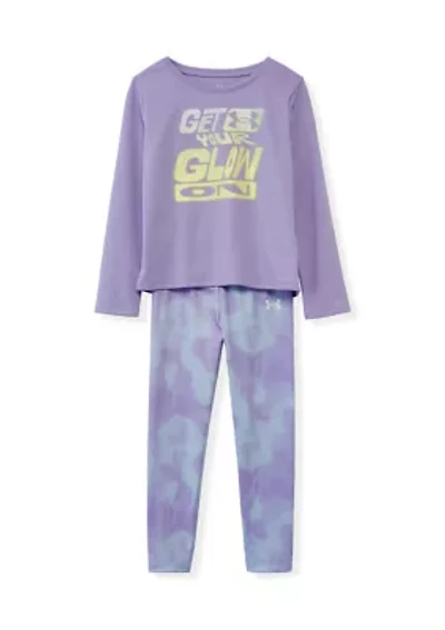 Girls 4-6x Glow On Leggings Set