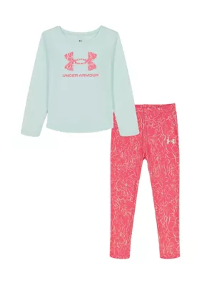 Girls 4-6x Logo Graphic T-Shirt and Printed Legging Set