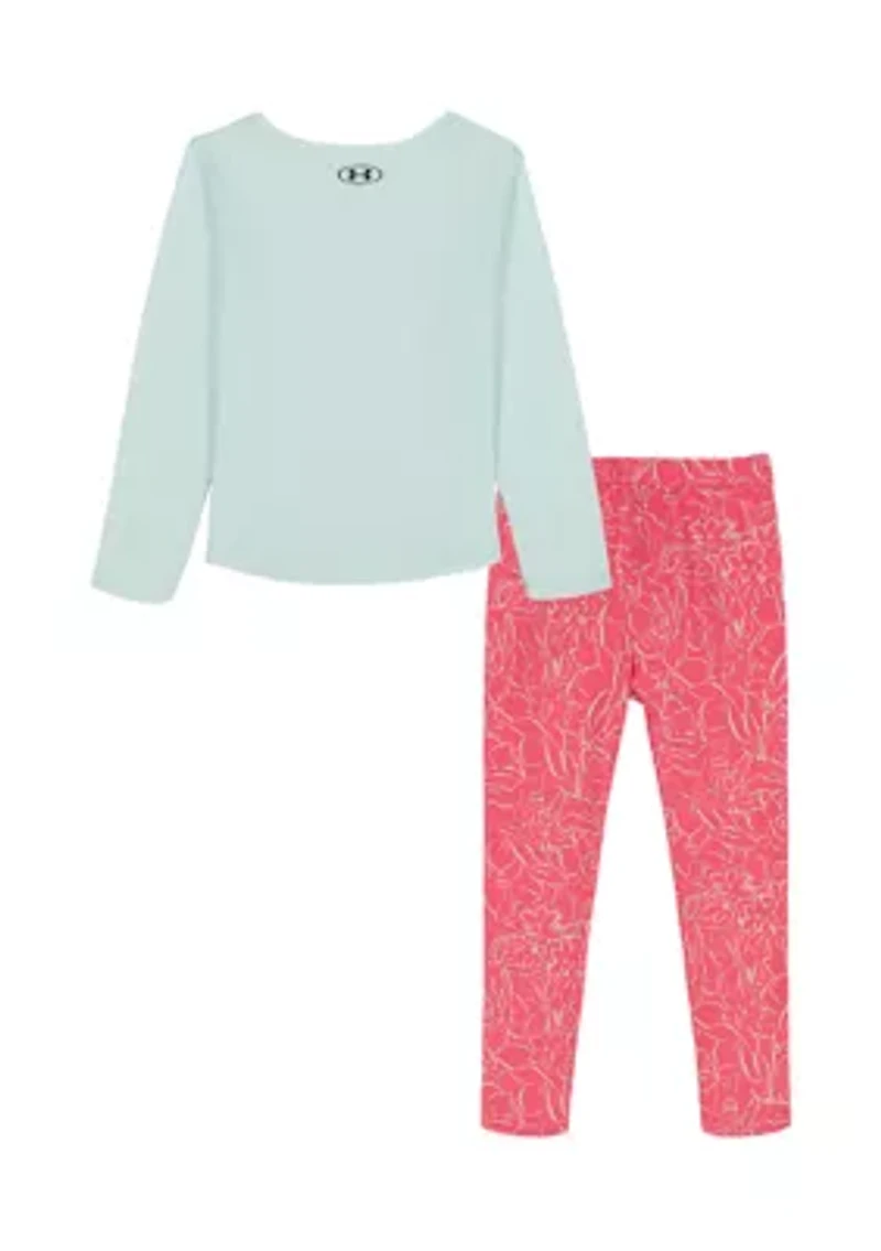 Girls 4-6x Logo Graphic T-Shirt and Printed Legging Set
