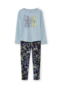 Girls 4-6x Run This Show Leggings Set