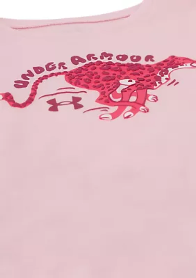 Girls 4-6x Pink Leopard Top and Printed Leggings Set