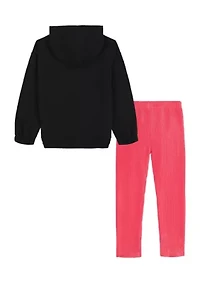 Girls 4-6x Logo Graphic Velour Set