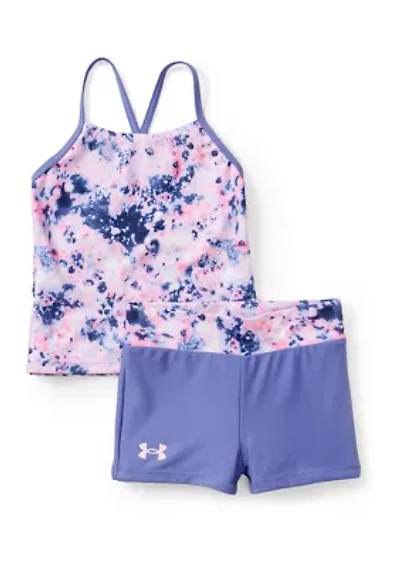 Girls 4-6x Burst Dye Two Piece Swimsuit Set