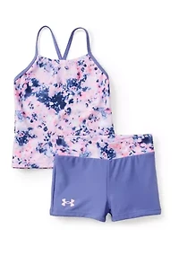 Girls 4-6x Burst Dye Two Piece Swimsuit Set