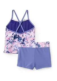 Girls 4-6x Burst Dye Two Piece Swimsuit Set