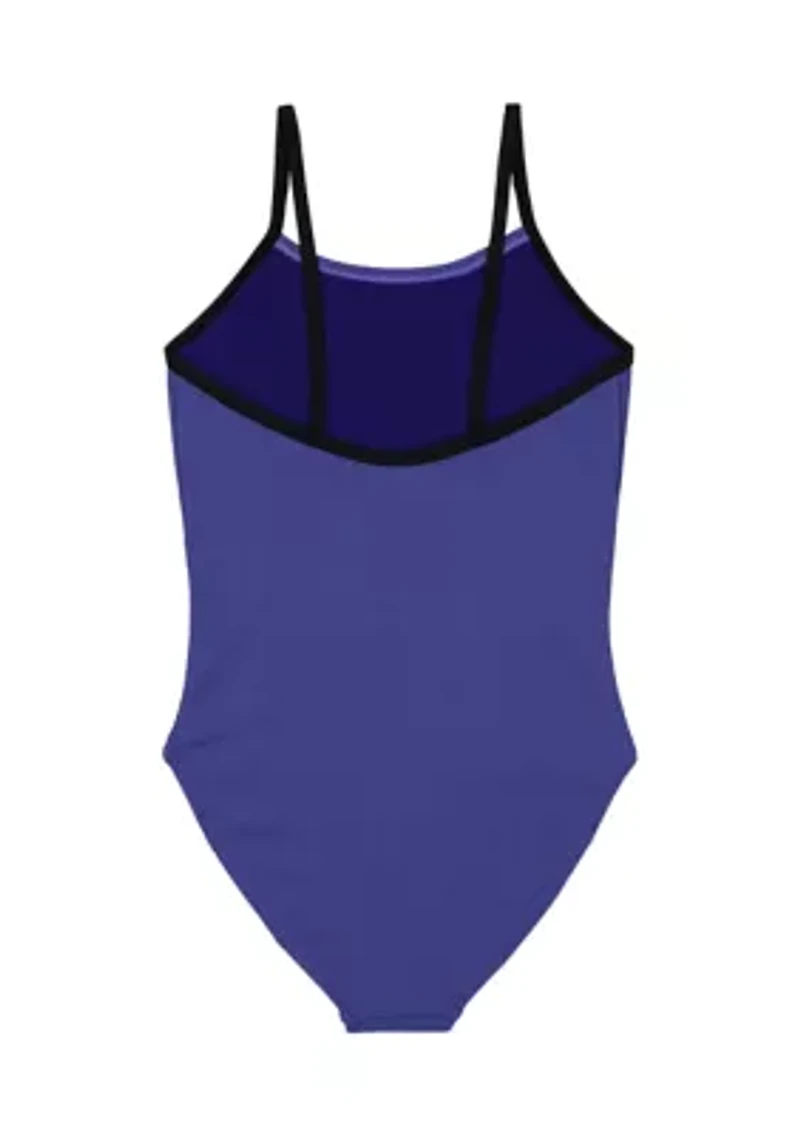 Girls 4-6x Taping One Piece Swimsuit