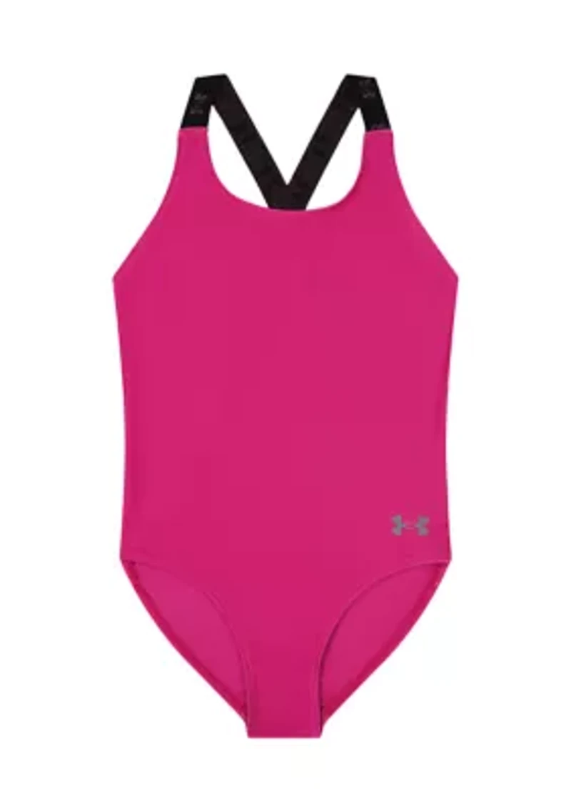 Girls 7-16 Racer One Piece Swimsuit