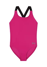 Girls 7-16 Racer One Piece Swimsuit