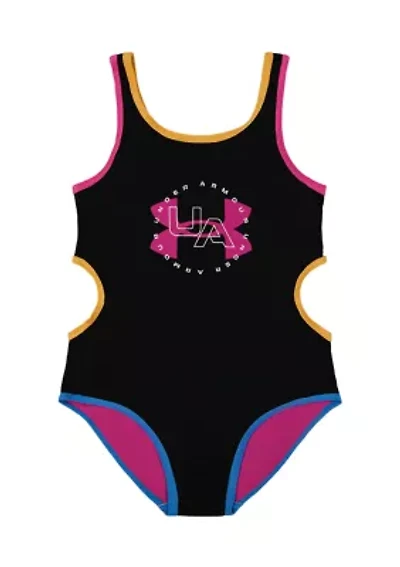 Girls 7-16 Blocked One Piece Swimsuit