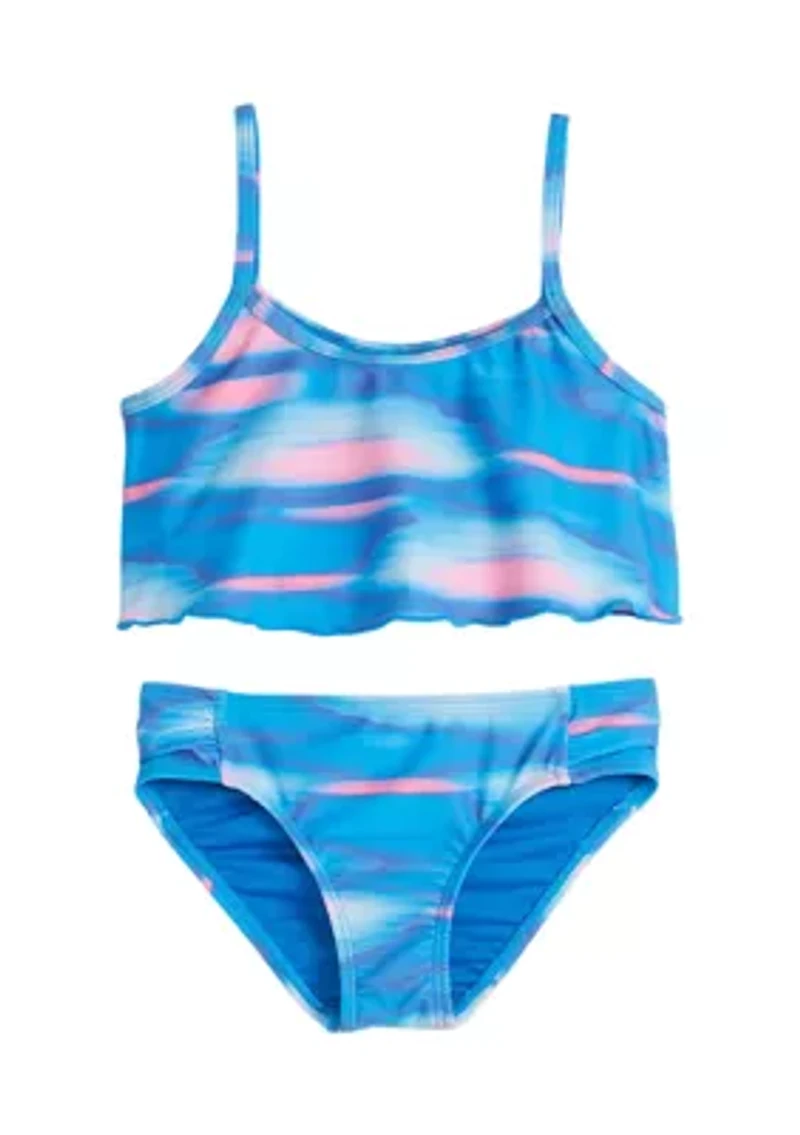 Girls 4-6x Surge Stripe Midkini Two Piece Swimsuit